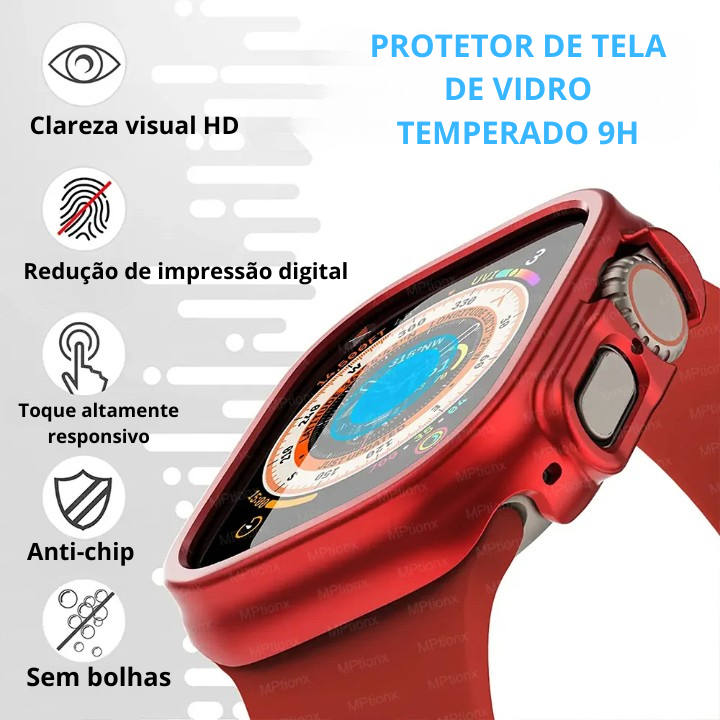 Protetor de tela de vidro temperado para Apple Watch Ultra 49mm