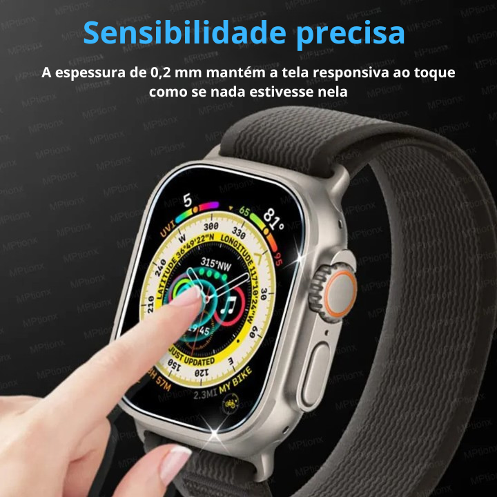 Protetor de tela de vidro temperado para Apple Watch Ultra 49mm